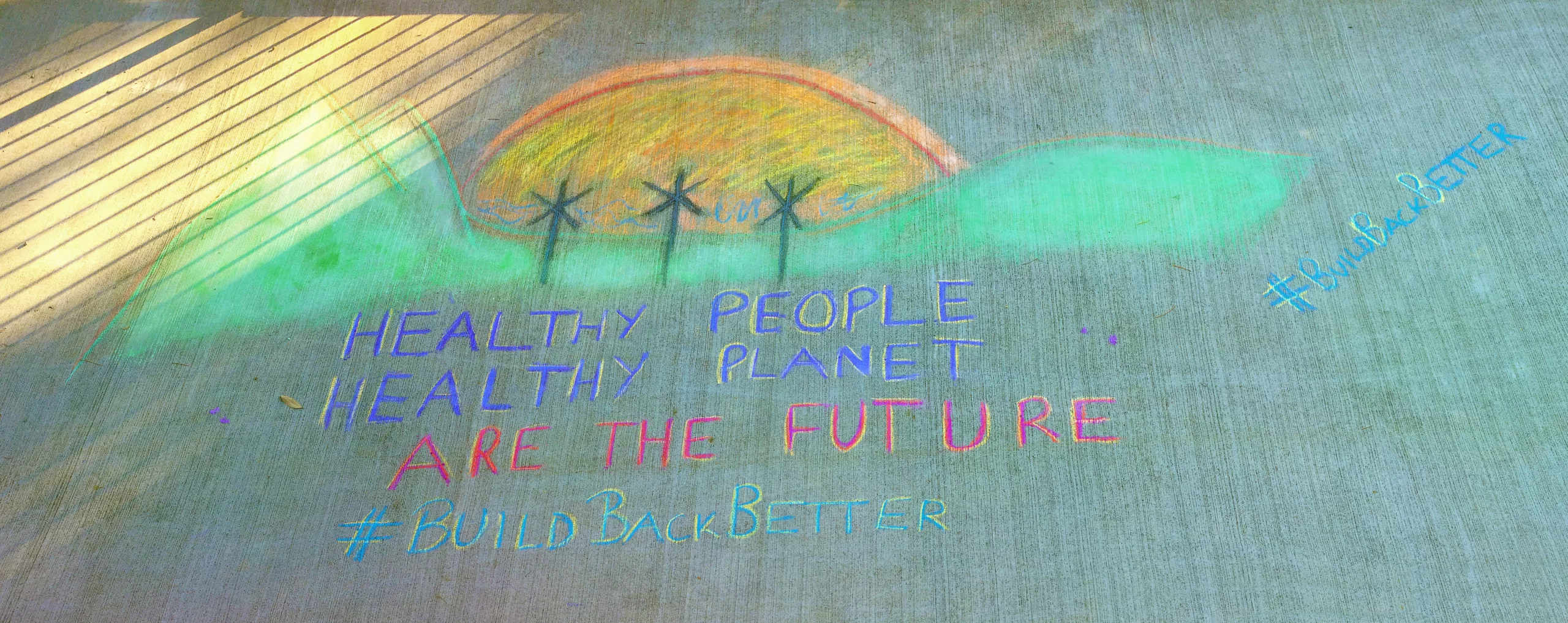frases sobre o impacto social: pessoas saudáveis, planeta saudável, somos o futuro,
